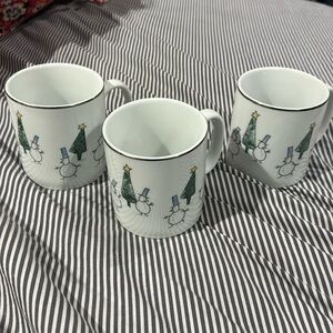 Three Eddie Bauer Christmas mugs